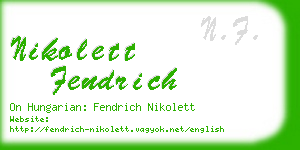 nikolett fendrich business card